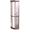 Saltoro Sherpi 71 Inch China Curio Corner Cabinet, 4 Door 5 Shelves, Wood, Cherry Brown-